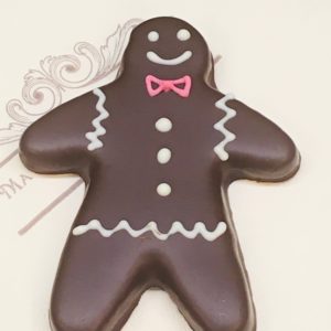 Bonhomme en pâte d'amande de Provence Noir