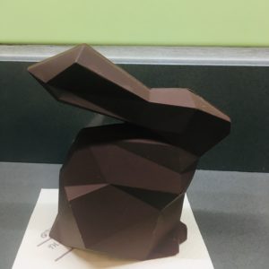Lapin origami noir